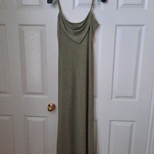 Size S , bodycon dress, light green and silver